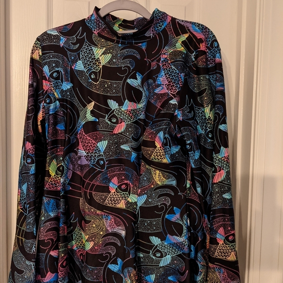 BlackMilk Koi Rainbow LS Evil LL Dress XL - Picture 7 of 9